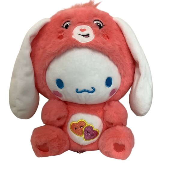 Care Bears X Sanrio Hello Kitty Cinnamoroll x Love-A-Lot Bunny Plush Toy 10" - Picture 1 of 6